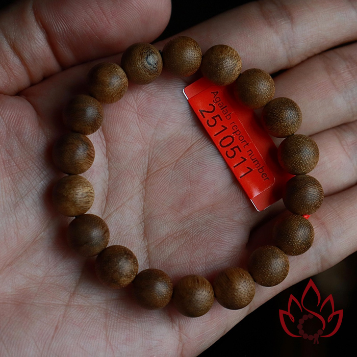 Vòng Trầm Hương Hạt Tròn | 10 Ly | Trầm Tốc Kiến Tự Nhiên Lâu Năm